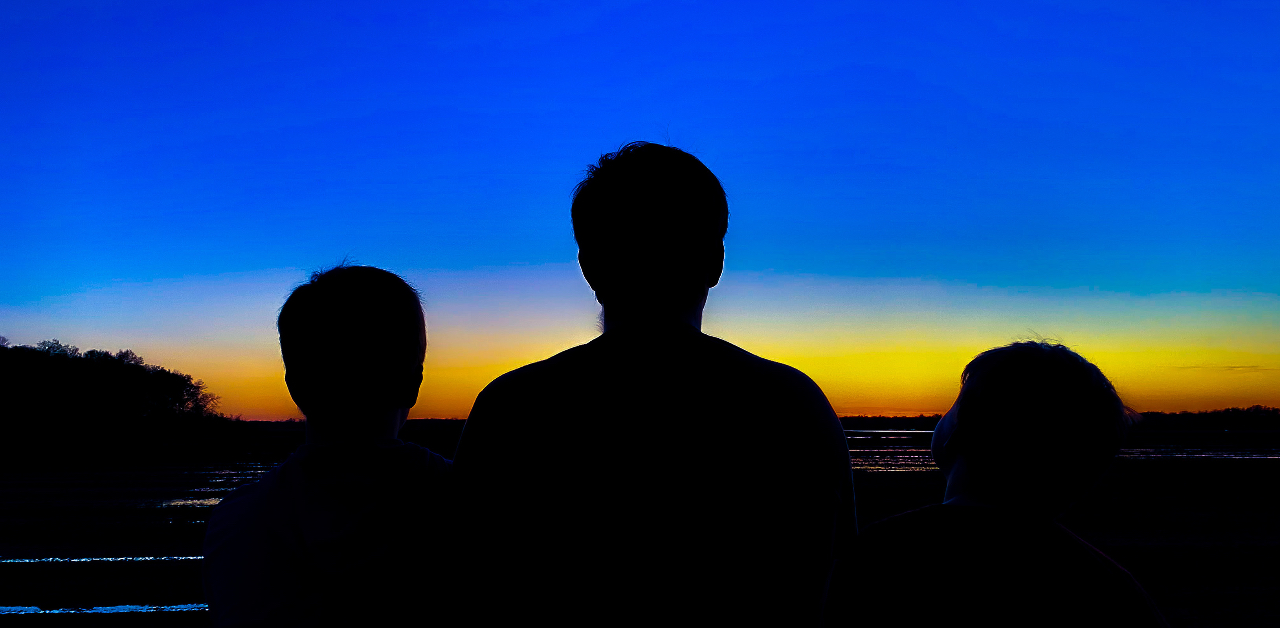 my three sons at sunset